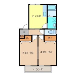 市役所前駅 徒歩26分 1階の物件間取画像